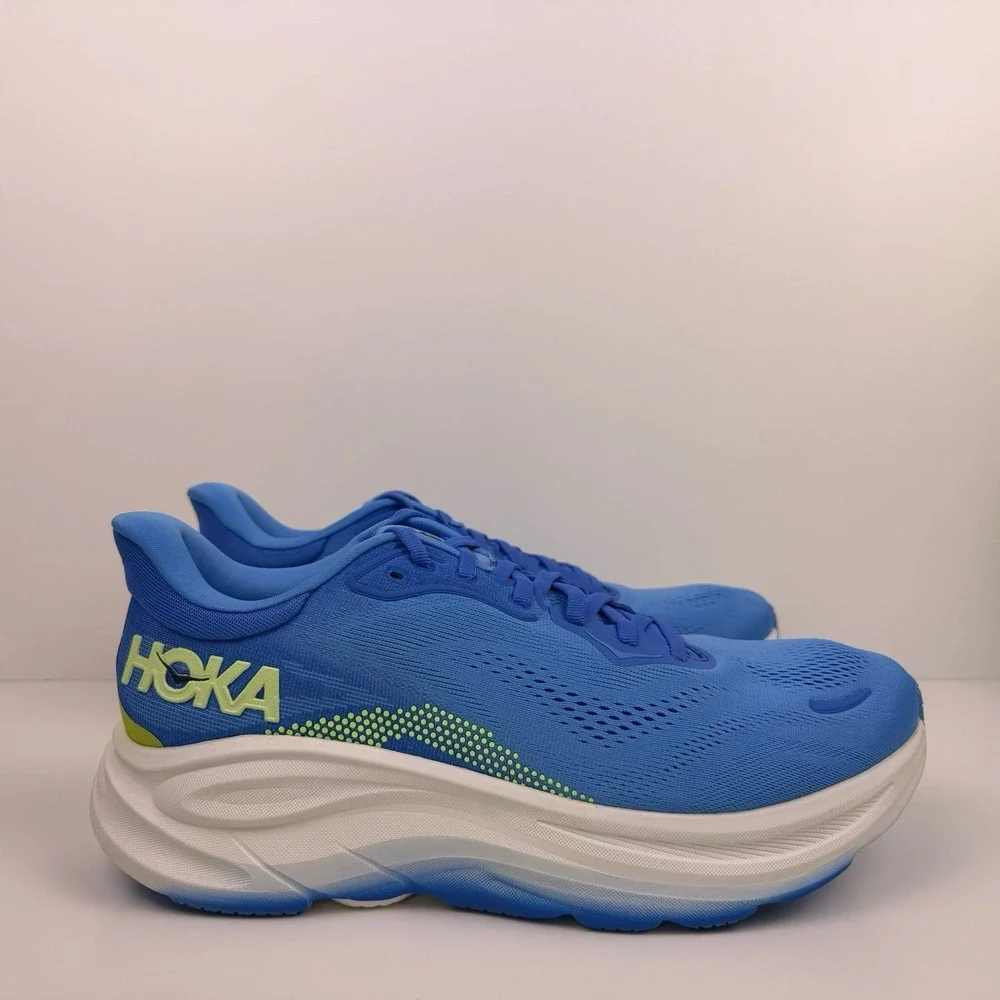 Hoka One One Clifton 11 Running Shoes Men Size 10D Blue/White 1176572 VSF Sample